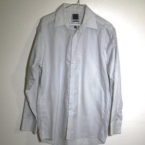 Calvin Klein dress shirt small gray/white stripes Size 15 ½